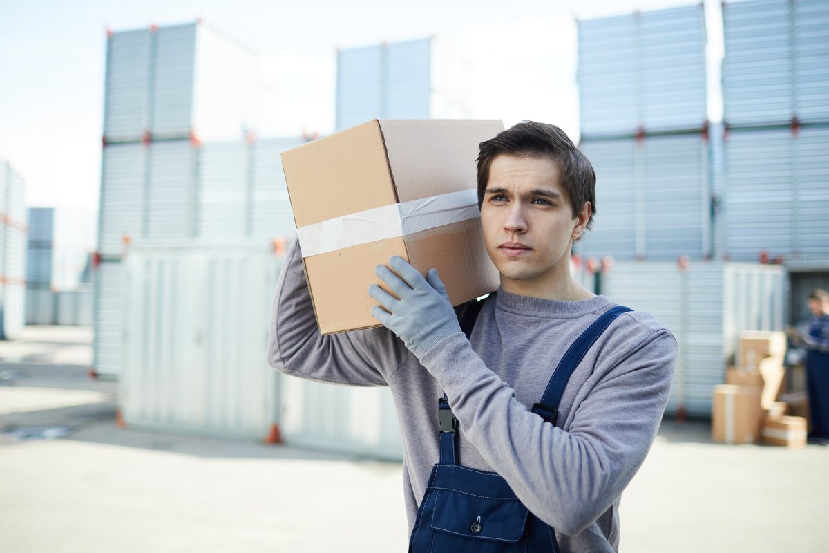 Young mover with packaged product